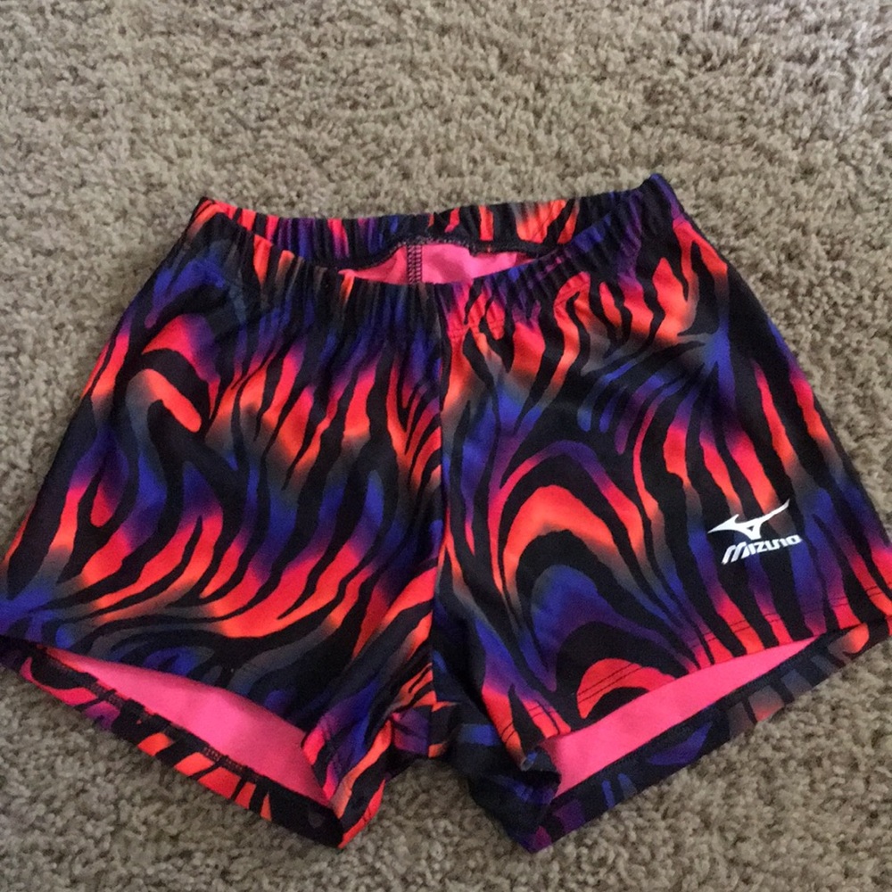 Girls Mizuno bright print volleyball shorts XXS